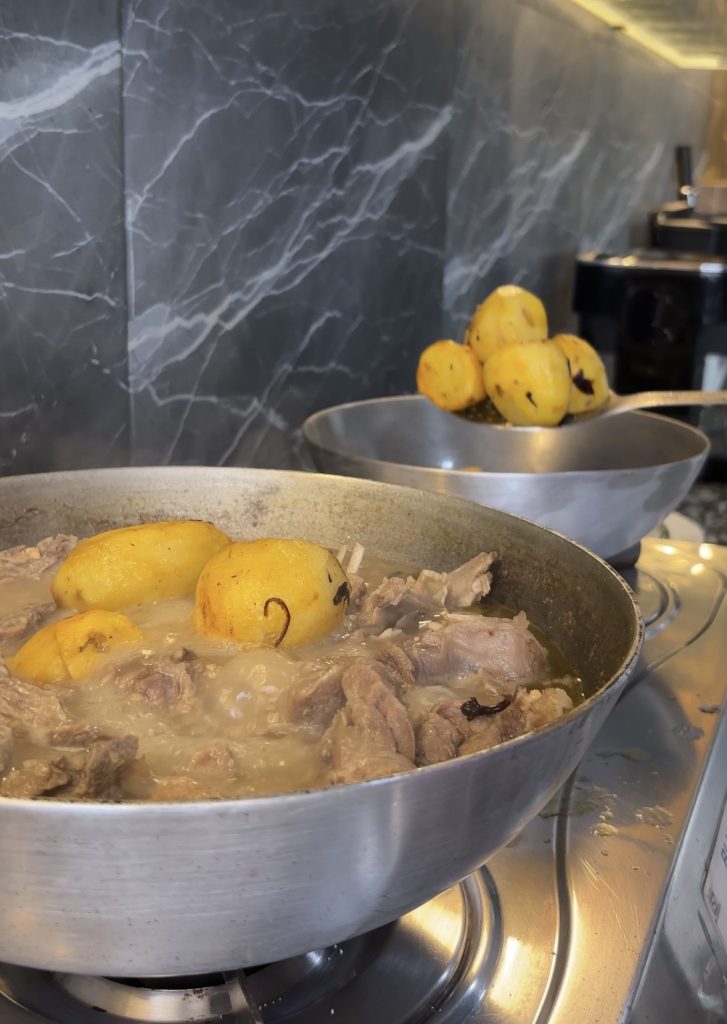 Fried potatoes for Kolkata biryani